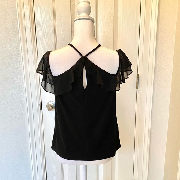 NWOT BCBG Off-The-Shoulder Knit Halter Top - Picture 4 of 10